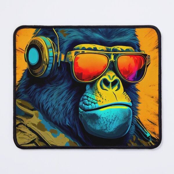 Item preview, Psychedelic Gorilla with Headphones and Sunglasses designed and sold by dholzric.