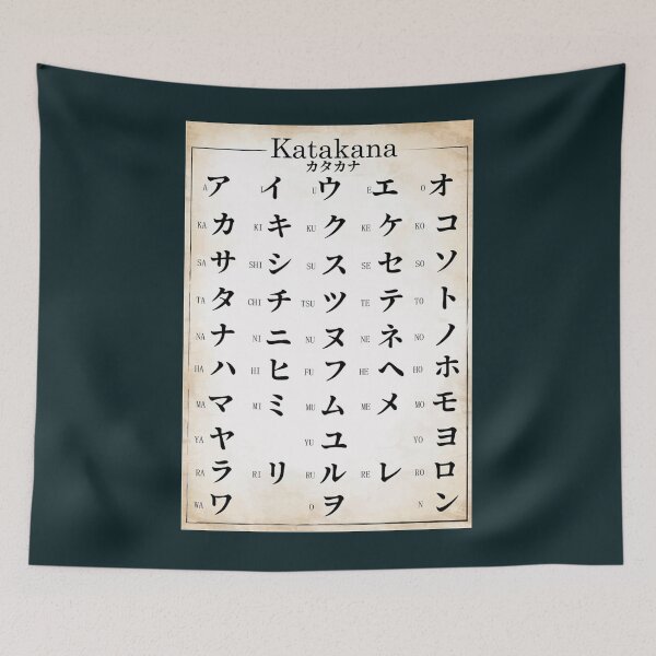 Item preview, katakana chart in old japanese writting173 designed and sold by rtWavehub.