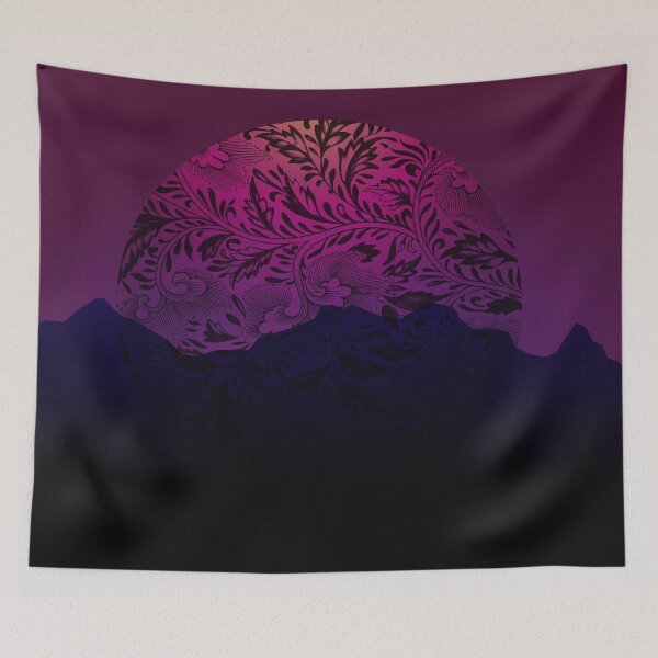Item preview, Pink Sky Moon with Patterns designed and sold by bloodberi.