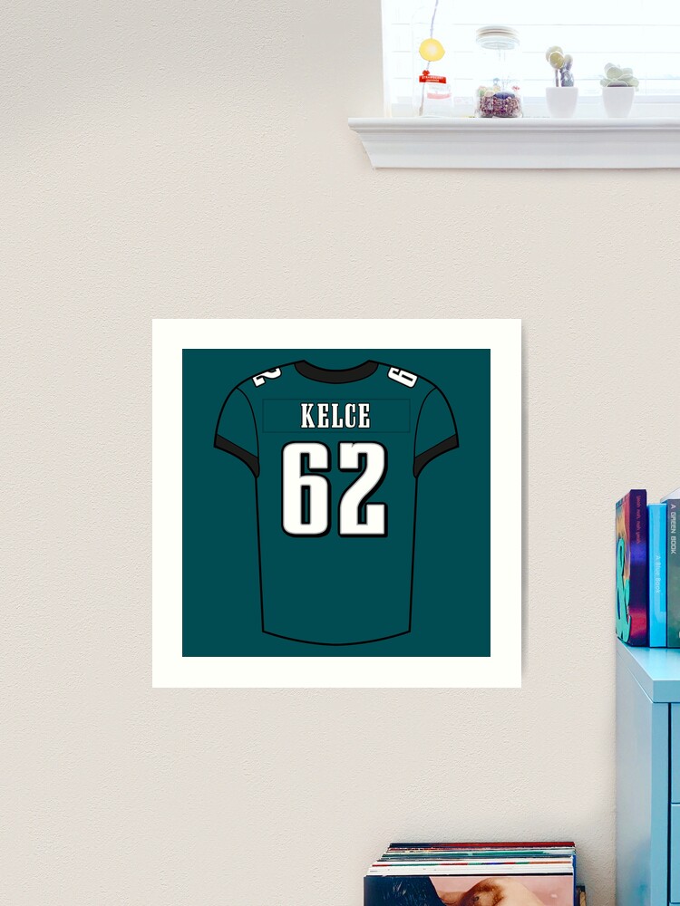 Jason Kelce Away Jersey Art Board Print for Sale by designsheaven