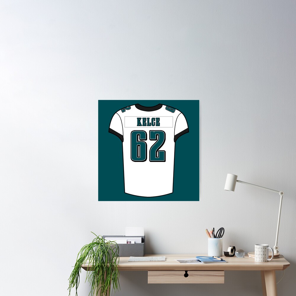 Jason Kelce Away Jersey Art Board Print for Sale by designsheaven