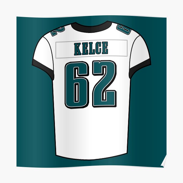 Jason Kelce Home Jersey Poster for Sale by designsheaven