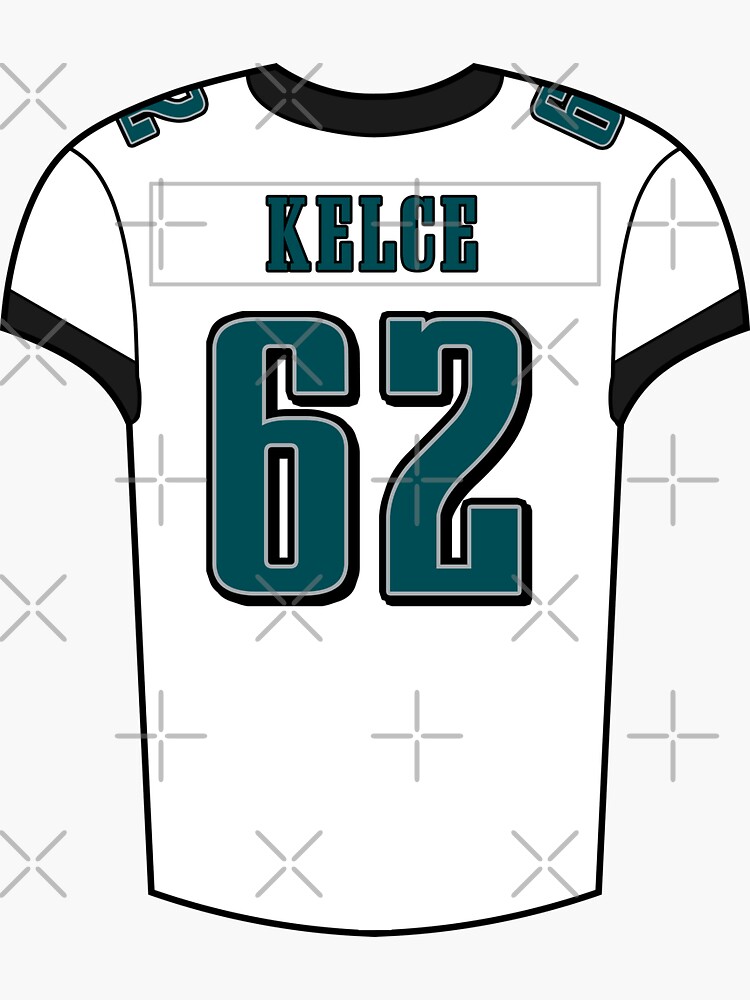 Jason Kelce Away Jersey Sticker for Sale by designsheaven