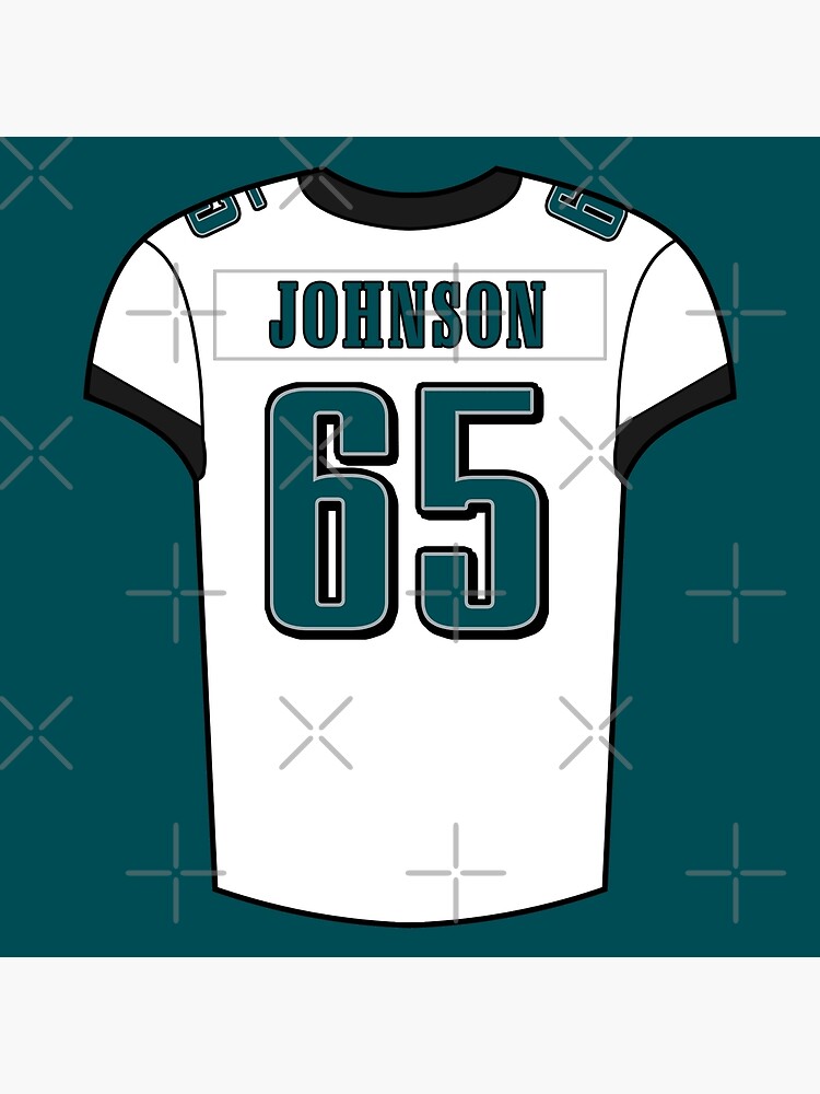 Lane Johnson Eagles Men stitched Jersey White / Black / Green