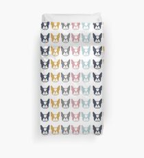 Funda nórdica Boston Terriers en una fila - Perros de Boston multicolores: serie de colores 2