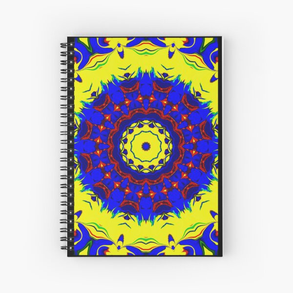 Spiralling abstract fun mandala art Spiral Notebook