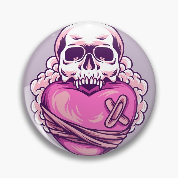 Item preview, Pink Skull and Wounded Heart designed and sold by GypsyGarou.