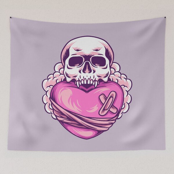 Item preview, Pink Skull and Wounded Heart designed and sold by GypsyGarou.