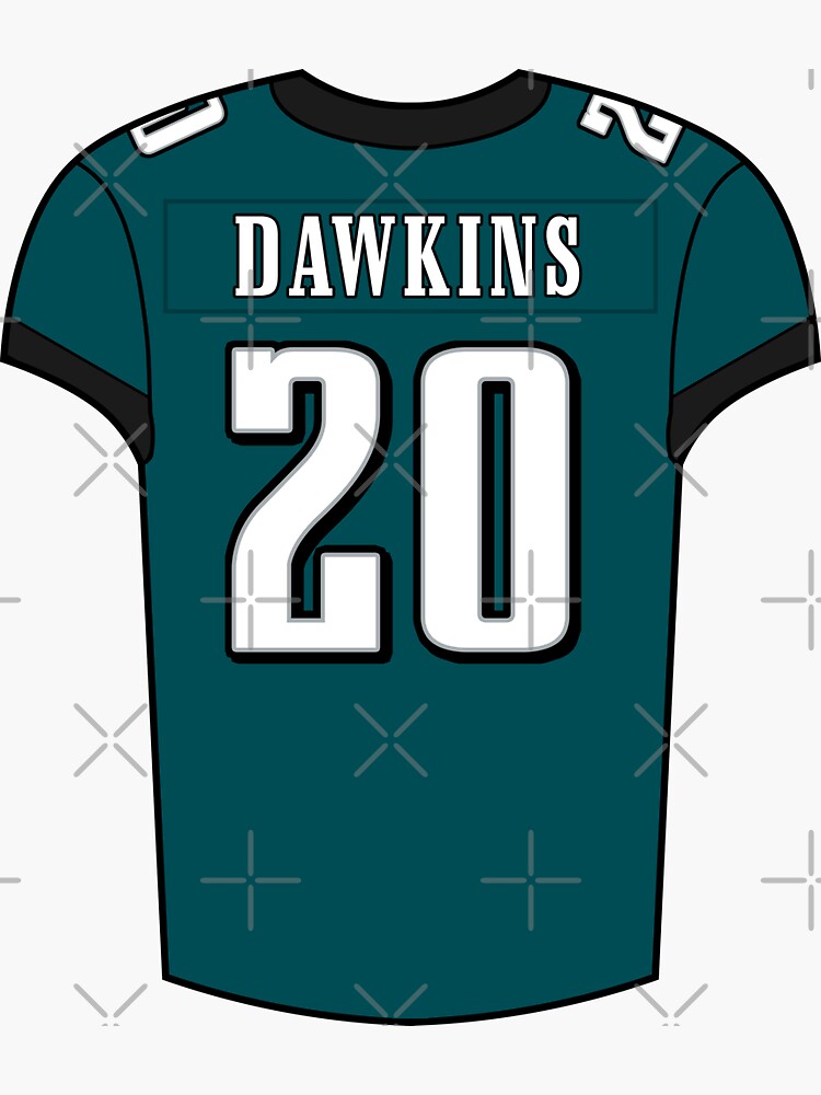 Brian Dawkins Home Jersey' Sticker for Sale by designsheaven