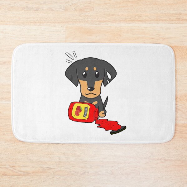 Item preview, Cute Dachshund Spilled Tomato Ketchup designed and sold by Pet Station.