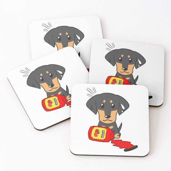 Item preview, Cute Dachshund Spilled Tomato Ketchup designed and sold by Pet Station.