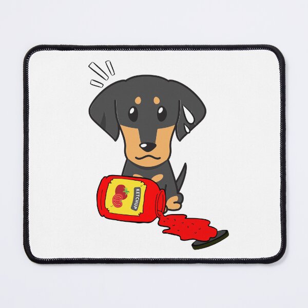 Item preview, Cute Dachshund Spilled Tomato Ketchup designed and sold by Pet Station.