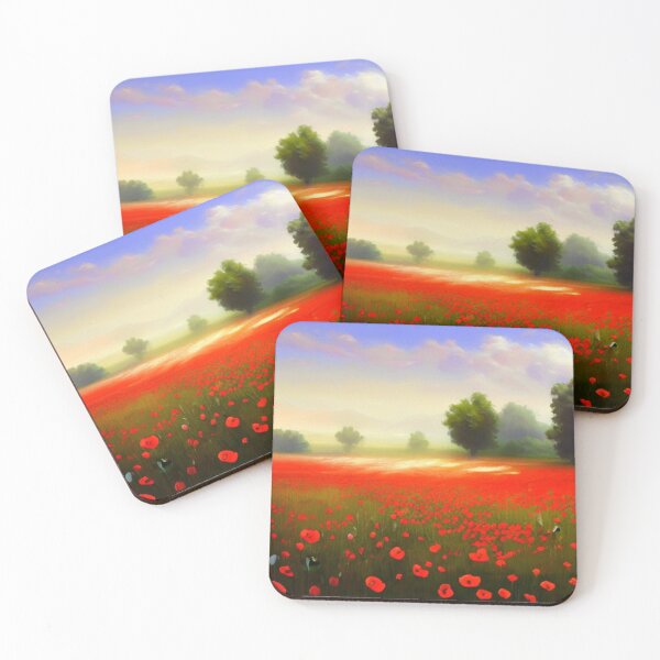 Item preview, Field of Poppie 3A - Throw Pillows and Prints.  designed and sold by ScatterHub.