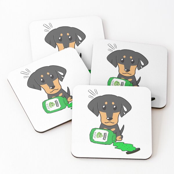 Item preview, Cute Dachshund Spilled Wasabi Sauce designed and sold by Pet Station.