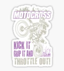 Dirt Bike Throttle Out Womens Sticker
