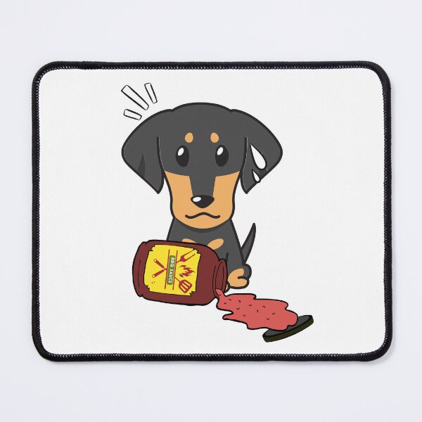 Item preview, Cute Dachshund Spilled BBQ Sauce designed and sold by Pet Station.