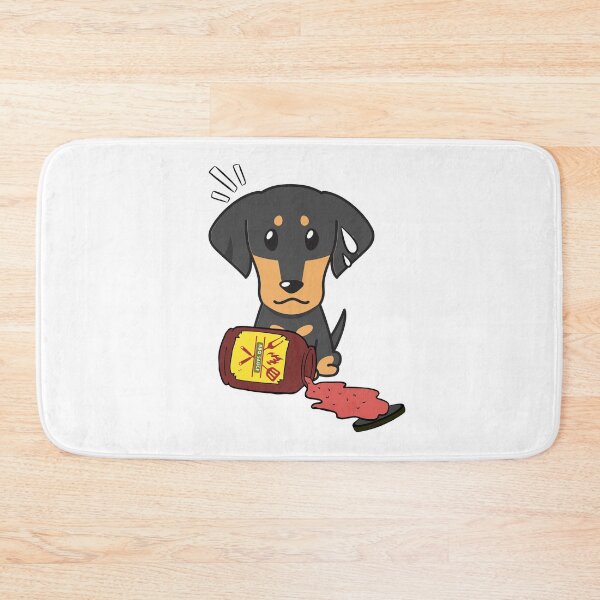 Item preview, Cute Dachshund Spilled BBQ Sauce designed and sold by Pet Station.