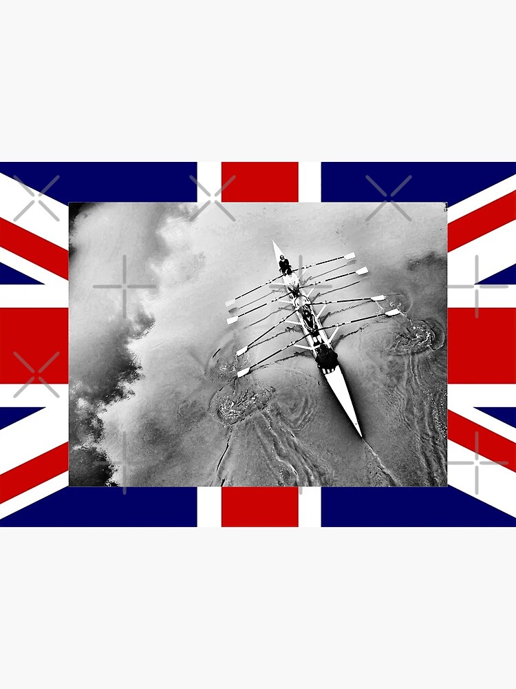 "Rowers Rowing on English Flag" Poster for Sale by images2delight