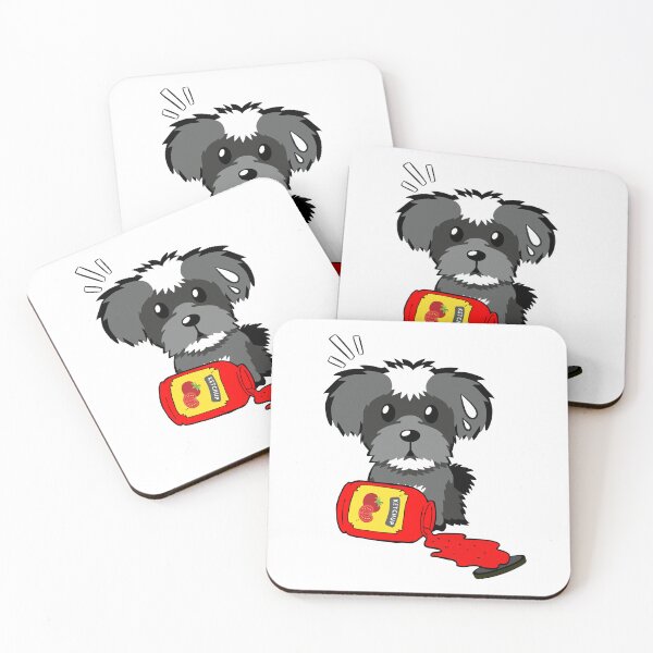 Item preview, Cute Schnauzer Spilled Tomato Ketchup designed and sold by Pet Station.