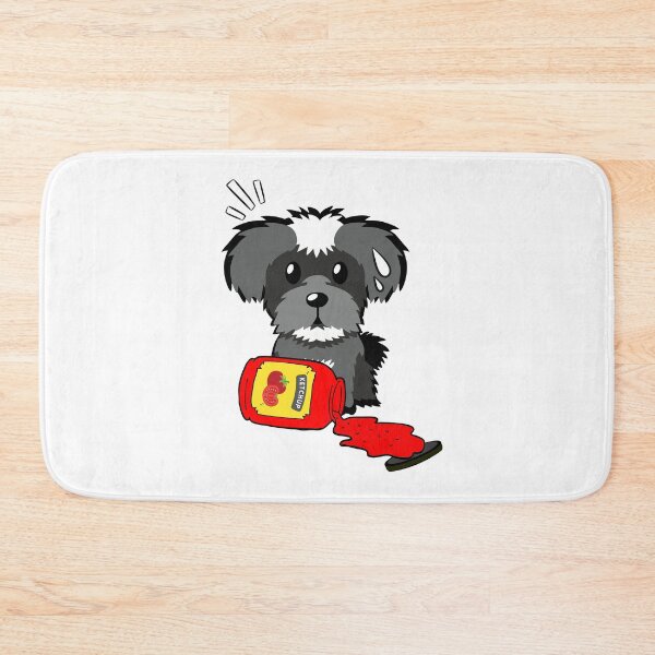 Item preview, Cute Schnauzer Spilled Tomato Ketchup designed and sold by Pet Station.