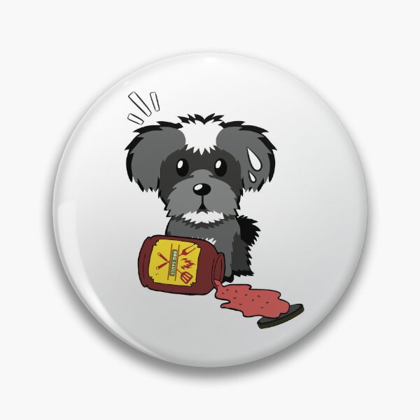Item preview, Cute Schnauzer Spilled BBQ Sauce designed and sold by Pet Station.