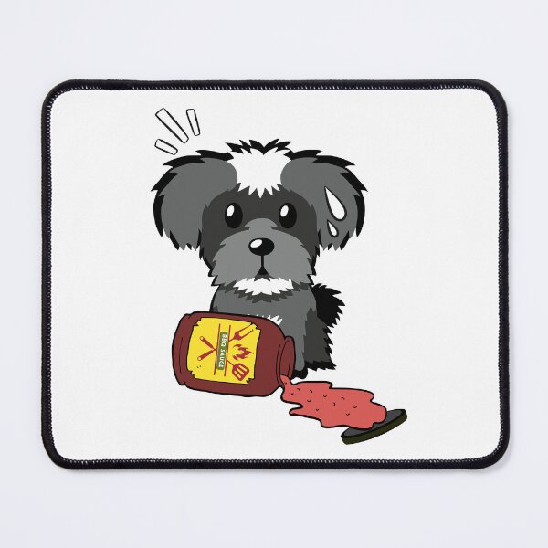 Item preview, Cute Schnauzer Spilled BBQ Sauce designed and sold by Pet Station.
