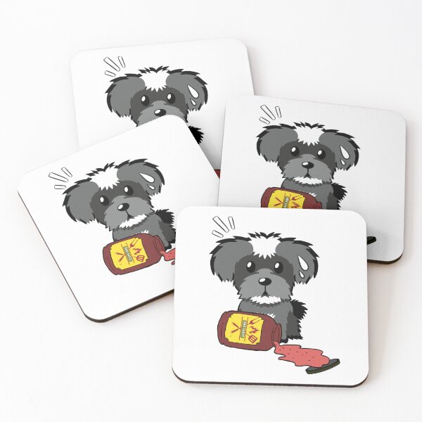 Item preview, Cute Schnauzer Spilled BBQ Sauce designed and sold by Pet Station.