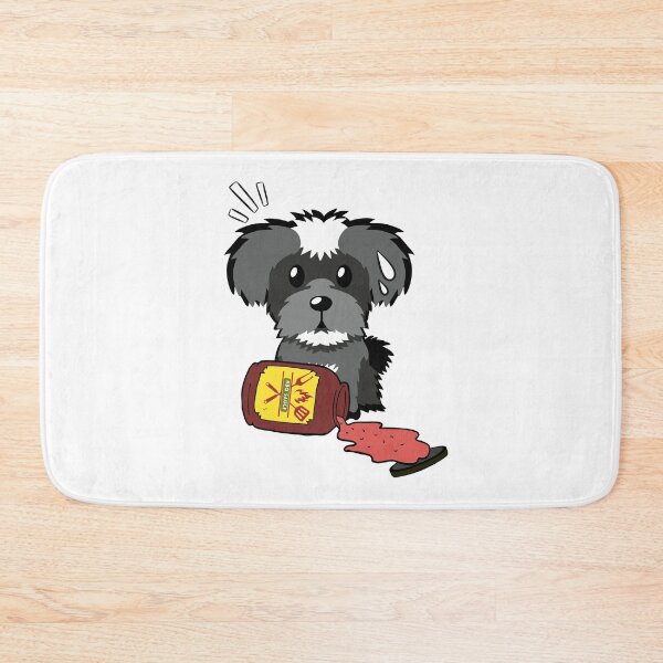 Item preview, Cute Schnauzer Spilled BBQ Sauce designed and sold by Pet Station.
