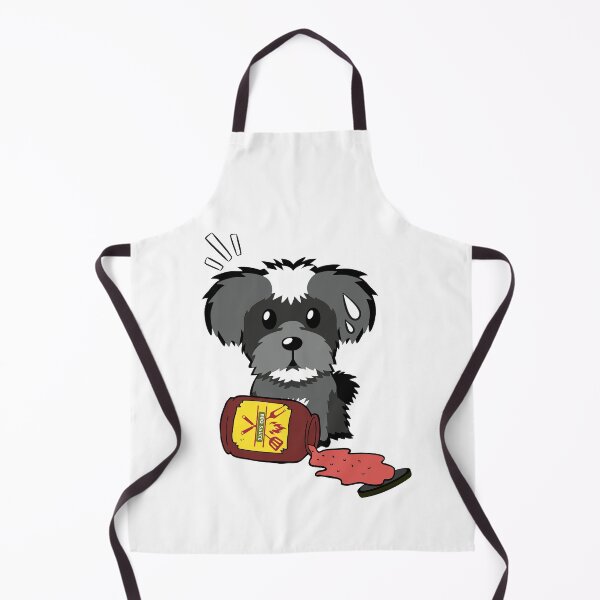 Item preview, Cute Schnauzer Spilled BBQ Sauce designed and sold by Pet Station.