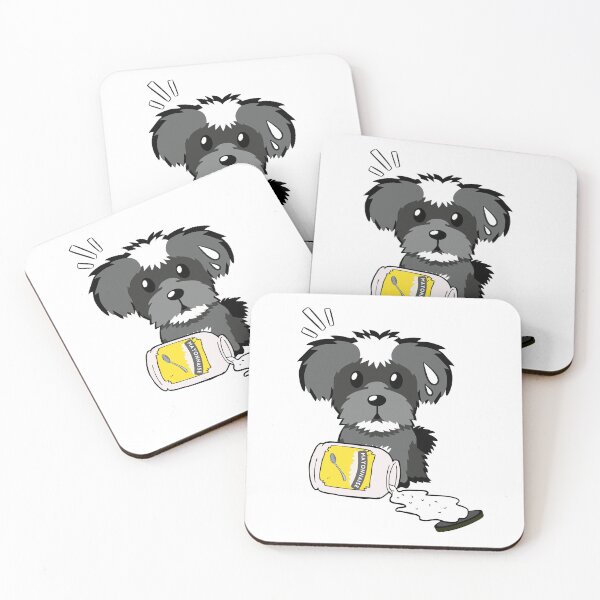 Item preview, Cute Schnauzer Spilled a jar of mayonnaise designed and sold by Pet Station.