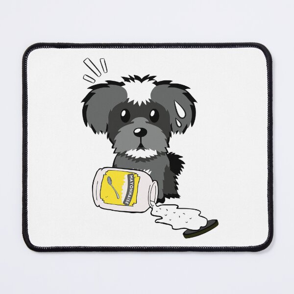 Item preview, Cute Schnauzer Spilled a jar of mayonnaise designed and sold by Pet Station.