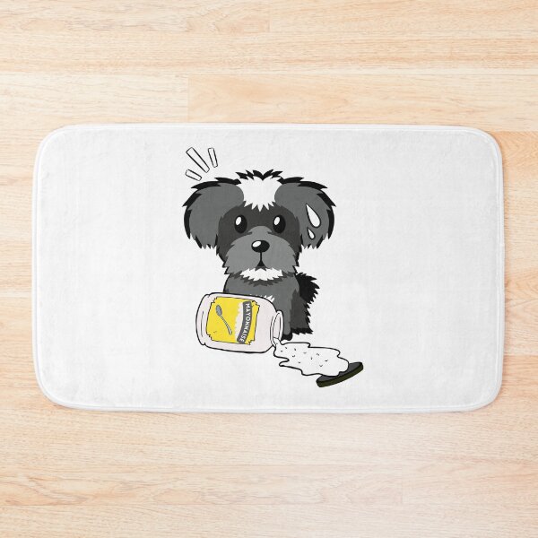 Item preview, Cute Schnauzer Spilled a jar of mayonnaise designed and sold by Pet Station.
