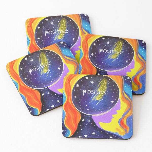 Item preview, Water Color Art Painting Women Colorful "Positive" designed and sold by C-CatShop.