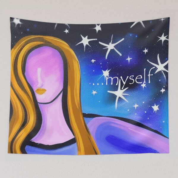 Item preview, Water Color Art Painting Women Colorful "...myself" designed and sold by C-CatShop.