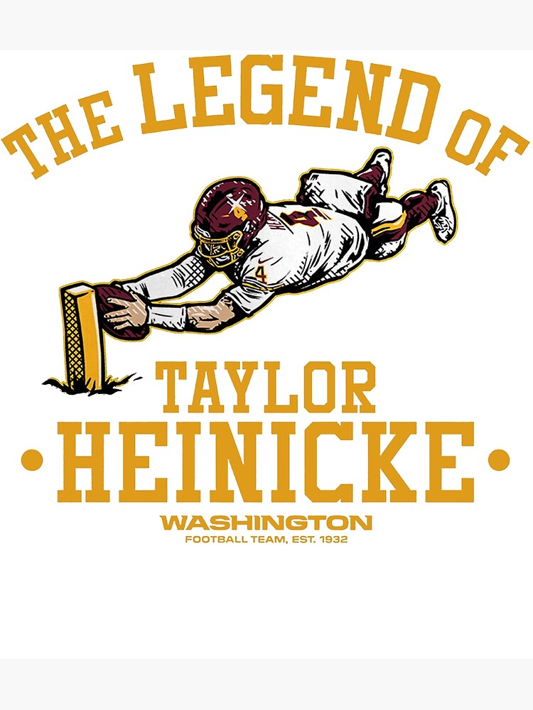 Taylor Heinicke Football Paper Poster Commanders - Taylor Heinicke