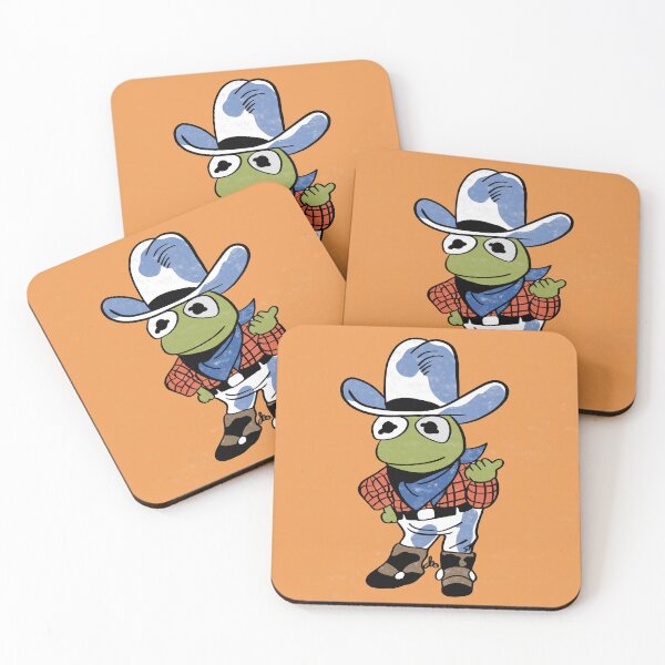 Item preview, Baby Cowboy Kermit (version 1/2 - orange background) designed and sold by Jessiwins19.