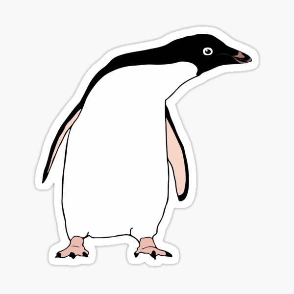Adelie Penguin without words Sticker