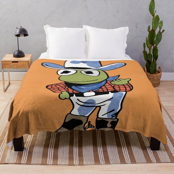 Item preview, Baby Cowboy Kermit (version 1/2 - orange background) designed and sold by Jessiwins19.
