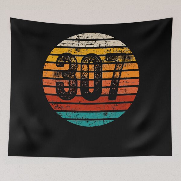 Item preview, Distressed Vintage Sunset 307 Area Code designed and sold by Gold Wings Tees.