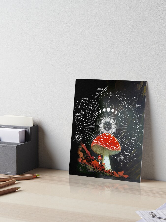 Ink Cap Mushroom Acrylic 8x10 Canvas Painting