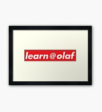 learn at olaf Framed Print