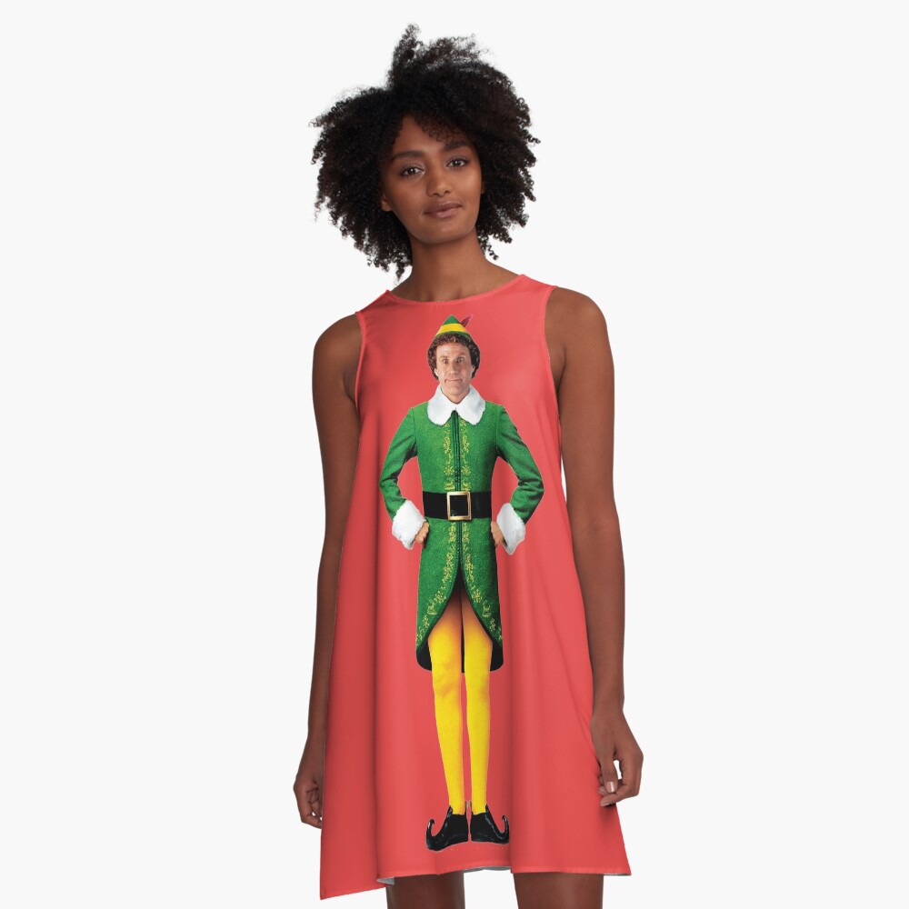 Buddy the Elf, Christmas Movie, Arms Akimbo Will Ferrell A-Line Dress
