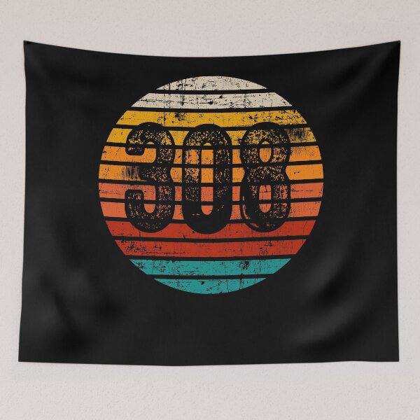 Item preview, Distressed Vintage Sunset 308 Area Code designed and sold by Gold Wings Tees.