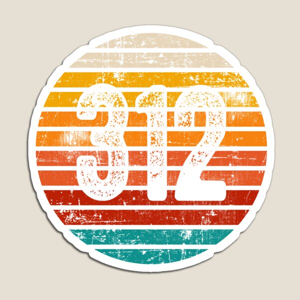 Item preview, Distressed Vintage Sunset 312 Area Code designed and sold by Gold Wings Tees.