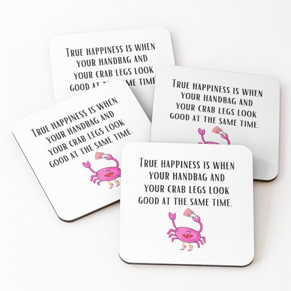 Item preview, TRUE HAPPINESS GIRL CRAB FUCHSIA PINK WHITE BACKGROUND   designed and sold by EllieMonroe.