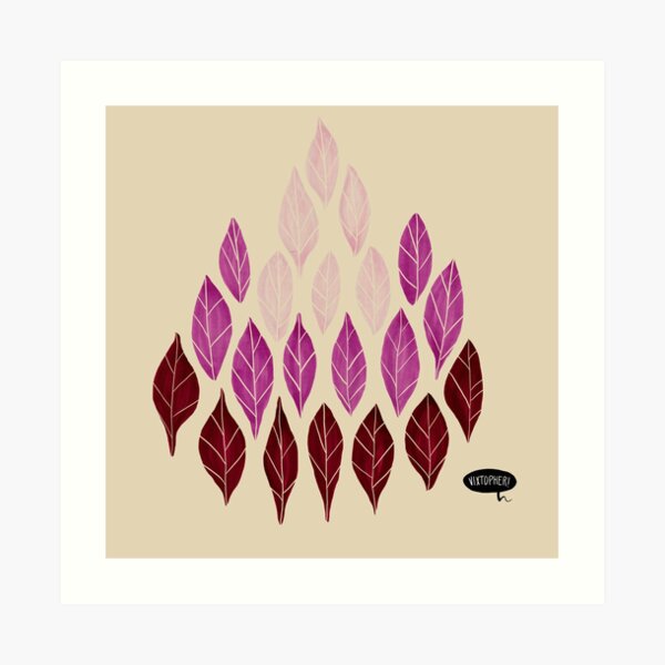 Pink Leaves by VIXTOPHER Art Print