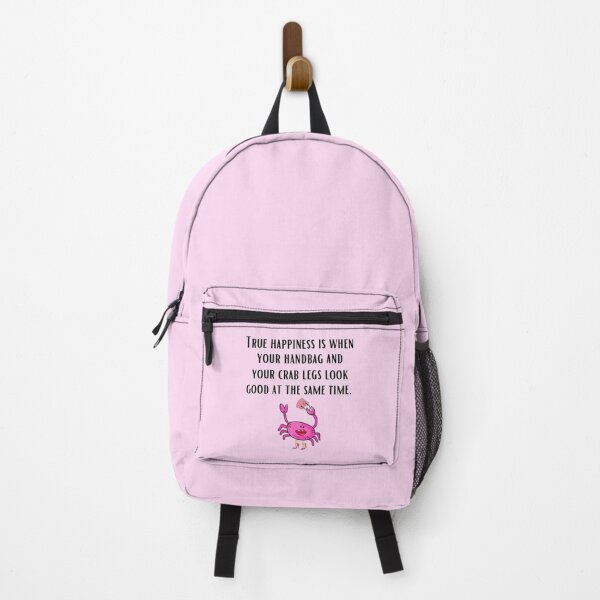 Item preview, TRUE HAPPINESS GIRL CRAB FUCHSIA PALE PASTEL PINK BACKGROUND designed and sold by EllieMonroe.