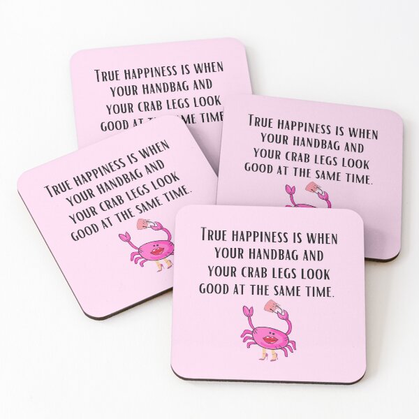 Item preview, TRUE HAPPINESS GIRL CRAB FUCHSIA PALE PASTEL PINK BACKGROUND   designed and sold by EllieMonroe.