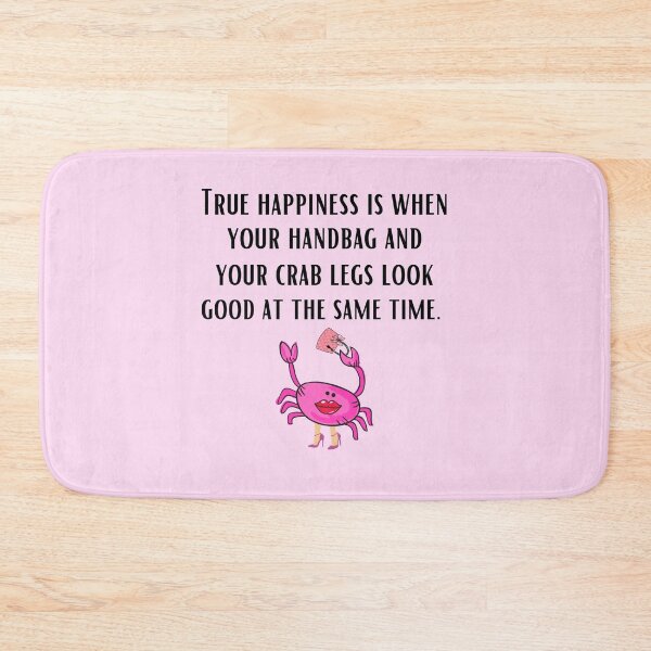 Item preview, TRUE HAPPINESS GIRL CRAB FUCHSIA PALE PASTEL PINK BACKGROUND   designed and sold by EllieMonroe.