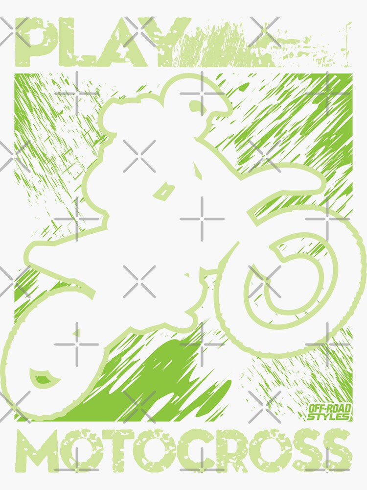 "Play Supercross Dirt Bike Green" Sticker for Sale by offroadstyles Redbubble